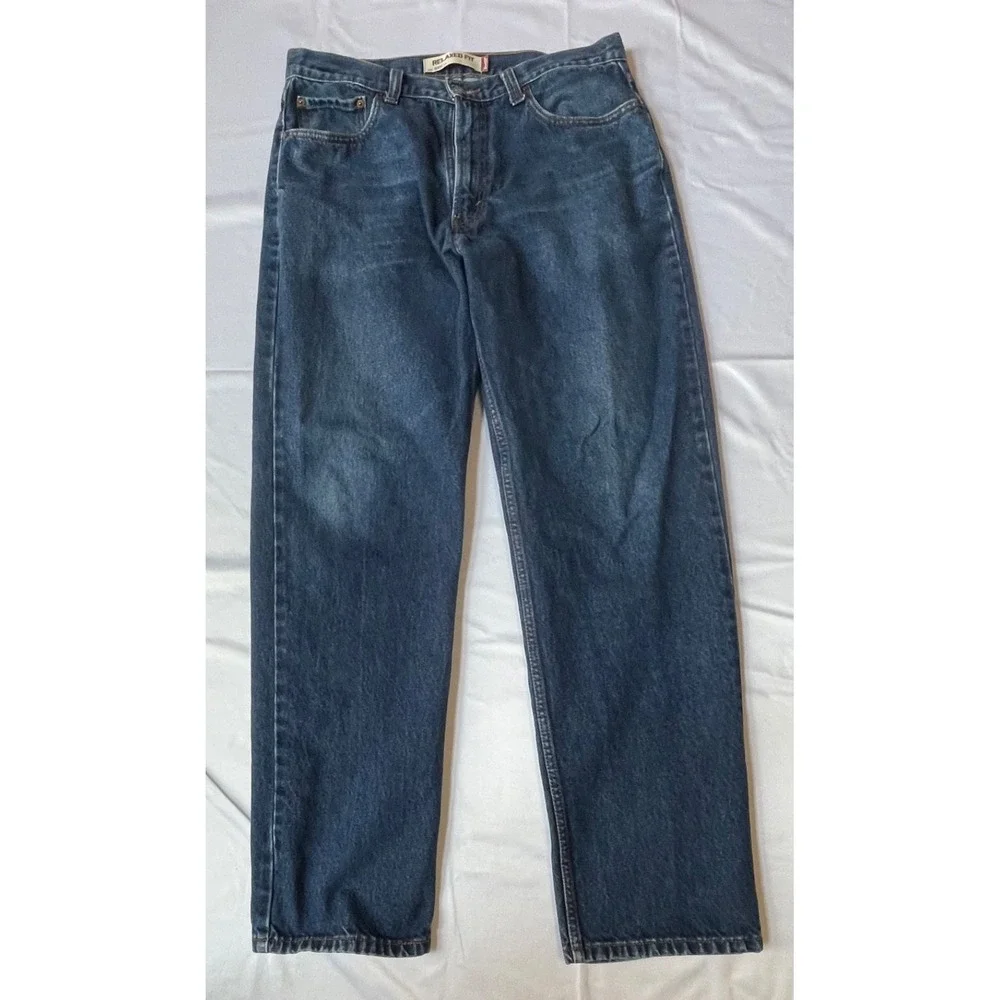 Levi's 550 Men's Jeans 36X34 Blue Medium Wash Relaxed Fit Cotton Casual 5 Pocket
